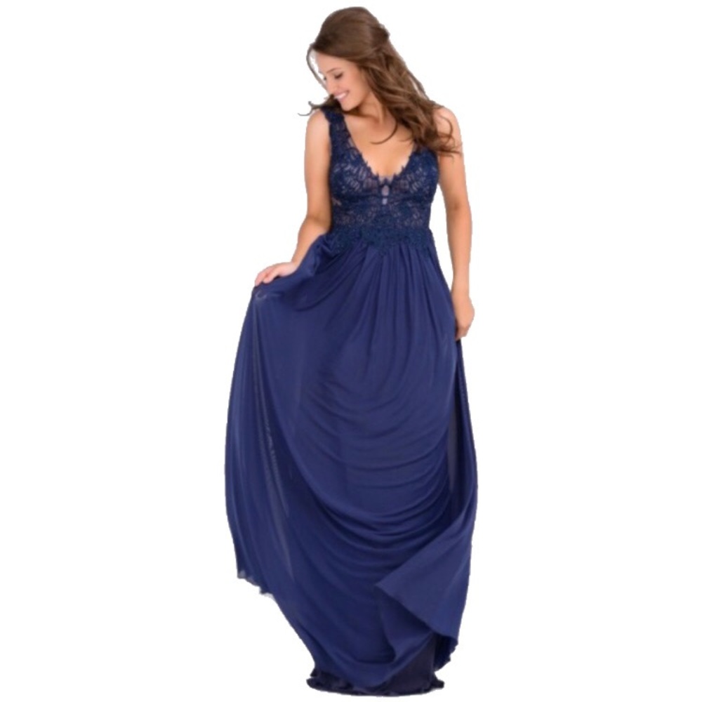 JVN JOVANI Beaded Chiffon Illusion Gown! #JVN48635
